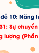 Bài 31. Sự chuyển hóa năng lượng (Phần I, II)